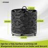 imageKAFAHOM Bucket Tool Organizer Heavy Duty Metal Bucket Tool Caddy Tool Storage for Garden Construction Carpenter Electrician BuilderBlackCircle