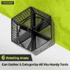 imageKAFAHOM Bucket Tool Organizer Heavy Duty Metal Bucket Tool Caddy Tool Storage for Garden Construction Carpenter Electrician BuilderBlackHexagon