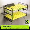 imageKAFAHOM Leaf Blower and Weed Eater Rack with Charging Station Lawn Power Tool Organizer Wall Mount Lawn Tool Storage Rack for Leaf Blower Weed Eater Battery Charger RedGreen
