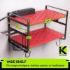 imageKAFAHOM Leaf Blower and Weed Eater Rack with Charging Station Lawn Power Tool Organizer Wall Mount Lawn Tool Storage Rack for Leaf Blower Weed Eater Battery Charger RedRed
