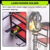 imageKAFAHOM Leaf Blower and Weed Eater Rack with Charging Station Lawn Power Tool Organizer Wall Mount Lawn Tool Storage Rack for Leaf Blower Weed Eater Battery Charger RedRed