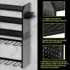 imageKAFAHOM Power Tool Organizer for Tool Storage 8 Drill Holder Wall Mount Tool Holder and Storage Rack for Garage Organization Heavy Duty Metal Tool Shelf with Air toolScrewdriverHammer HolderBlack6L8D