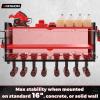 imageKAFAHOM Power Tool Organizer for Tool Storage 8 Drill Holder Wall Mount Tool Holder and Storage Rack for Garage Organization Heavy Duty Metal Tool Shelf with Air toolScrewdriverHammer HolderRed
