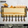 imageKAFAHOM Power Tool Organizer for Tool Storage 8 Drill Holder Wall Mount Tool Holder and Storage Rack for Garage Organization Heavy Duty Metal Tool Shelf with Air toolScrewdriverHammer HolderYellow3L8D