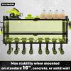 imageKAFAHOM Power Tool Organizer for Tool Storage 8 Drill Holder Wall Mount Tool Holder and Storage Rack for Garage Organization Heavy Duty Metal Tool Shelf with Air toolScrewdriverHammer HolderBlack