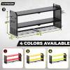 imageKAFAHOM Power Tool Organizer for Tool Storage 8 Drill Holder Wall Mount Tool Holder and Storage Rack for Garage Organization Heavy Duty Metal Tool Shelf with Air toolScrewdriverHammer HolderBlack