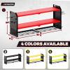 imageKAFAHOM Power Tool Organizer for Tool Storage 8 Drill Holder Wall Mount Tool Holder and Storage Rack for Garage Organization Heavy Duty Metal Tool Shelf with Air toolScrewdriverHammer HolderRed