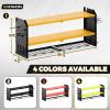 imageKAFAHOM Power Tool Organizer for Tool Storage 8 Drill Holder Wall Mount Tool Holder and Storage Rack for Garage Organization Heavy Duty Metal Tool Shelf with Air toolScrewdriverHammer HolderYellow3L8D