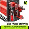 imageKAFAHOM Power Tool Organizer with Charging Station9 Drill Holder Wall Mount4 Layer Heavy Duty Metal Cordless Drill Storage for Garage OrganizationBattery Tool Rack Built in 7 Outlet Power Strip RedRed with Power