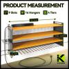 imageKAFAHOM Power Tool Organizer with Charging Station9 Drill Holder Wall Mount4 Layer Heavy Duty Metal Cordless Drill Storage for Garage OrganizationBattery Tool Rack Built in 7 Outlet Power Strip RedYellow with Power