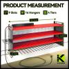 imageKAFAHOM Power Tool Organizer with Charging Station9 Drill Holder Wall Mount4 Layer Heavy Duty Metal Cordless Drill Storage for Garage OrganizationBattery Tool Rack Built in 7 Outlet Power Strip RedRed with Power