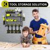 imageKAFAHOM Power Tool Organizer8 Drill Holder Wall Mount6 Layer Heavy Duty Metal Tool Storage RackLarge Utility Tool Shelf for Cordless Drill Garage Wall Organizer for Lifetime UseBlack1Pack