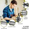 imageKAFAHOM Power Tool Organizer8 Drill Holder Wall Mount6 Layer Heavy Duty Metal Tool Storage RackLarge Utility Tool Shelf for Cordless Drill Garage Wall Organizer for Lifetime UseBlack1Pack