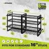 imageKAFAHOM Power Tool Organizer8 Drill Holder Wall Mount6 Layer Heavy Duty Metal Tool Storage RackLarge Utility Tool Shelf for Cordless Drill Garage Wall Organizer for Lifetime UseBlack2Pack