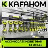 imageKAFAHOM Power Tool Organizer8 Drill Holder Wall Mount6 Layer Heavy Duty Metal Tool Storage RackLarge Utility Tool Shelf for Cordless Drill Garage Wall Organizer for Lifetime UseBlack4L13D
