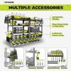 imageKAFAHOM Power Tool Organizer8 Drill Holder Wall Mount6 Layer Heavy Duty Metal Tool Storage RackLarge Utility Tool Shelf for Cordless Drill Garage Wall Organizer for Lifetime UseBlack2Pack