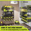 imageKAFAHOM Power Tool Organizer8 Drill Holder Wall Mount6 Layer Heavy Duty Metal Tool Storage RackLarge Utility Tool Shelf for Cordless Drill Garage Wall Organizer for Lifetime UseBlack2Pack