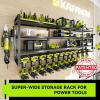 imageKAFAHOM Power Tool Organizer8 Drill Holder Wall Mount6 Layer Heavy Duty Metal Tool Storage RackLarge Utility Tool Shelf for Cordless Drill Garage Wall Organizer for Lifetime UseBlack4L13D