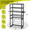 imageKAFAHOM Power Tool Organizer8 Drill Holder Wall Mount6 Layer Heavy Duty Metal Tool Storage RackLarge Utility Tool Shelf for Cordless Drill Garage Wall Organizer for Lifetime Use6Layer8Drill