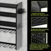 imageKAFAHOM Power Tool OrganizerLarge 8 Drill Holder Wall Mount with 2 Side PegboardsMetal Tool Shelf with 12 HooksStorage Rack for Garage OrganizationUtility Cordless Drill Holder  BlackBlack6L8D