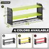 imageKAFAHOM Power Tool OrganizerLarge 8 Drill Holder Wall Mount with 2 Side PegboardsMetal Tool Shelf with 12 HooksStorage Rack for Garage OrganizationUtility Cordless Drill Holder  BlackGreen