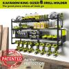 imageKAFAHOM Power Tool OrganizerLarge 8 Drill Holder Wall Mount with 2 Side PegboardsMetal Tool Shelf with 12 HooksStorage Rack for Garage OrganizationUtility Cordless Drill Holder  BlackBlack4L8D