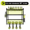 imageKAFAHOM Power Tool OrganizerLarge 8 Drill Holder Wall Mount with 2 Side PegboardsMetal Tool Shelf with 12 HooksStorage Rack for Garage OrganizationUtility Cordless Drill Holder  BlackBlack4L4D