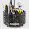 imageKAFAHOM Bucket Tool Organizer Heavy Duty Metal Bucket Tool Caddy Tool Storage for Garden Construction Carpenter Electrician BuilderBlackHexagon